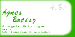 agnes batisz business card